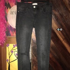Forever 21 distressed black jeans